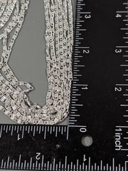 Vintage Silver Tone 7 Chain Choker Necklace Byzantine Classic MCM 15.5 in