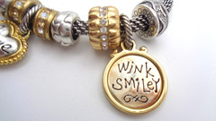 Fabulous Brighton Holy Bible, I Love You & Wink Smiley Sliding Charm Bracelet