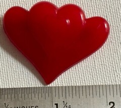 ARN ART DENMARK Red Triple Heart Plastic Danish Brooch Pin Margit Brandt Vintage