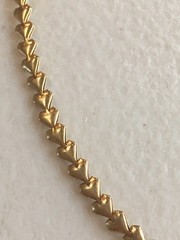 Avon Endless Heart Chain Necklace Gold Tone Vintage