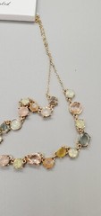 NWT Loft double strand goldtone glass stone basic outfit averted necklace bl01