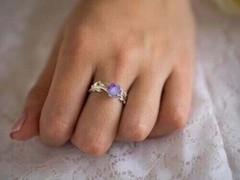 2.5Ct Round Lab Created Amethyst & Diamond Anniversary 14K Rose Gold Finish Ring