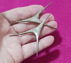Vintage Sterling Silver Abstract/Modernist Brooch Pin-MCM Starburst Spike Design