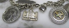 Vintage Sterling Silver Charm Bracelet w/ 11 Charms ~ 7″ ~ 49.8grams ~ 12-G836