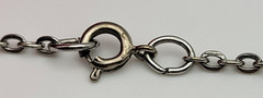 Vtg. Silver Tone Twisted Chain Charm Necklace 17″ Spring Ring Clasp Minimalist