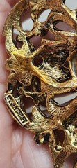 Rare Vintage Goldtone Hollycraft Cabochon Statement Necklace