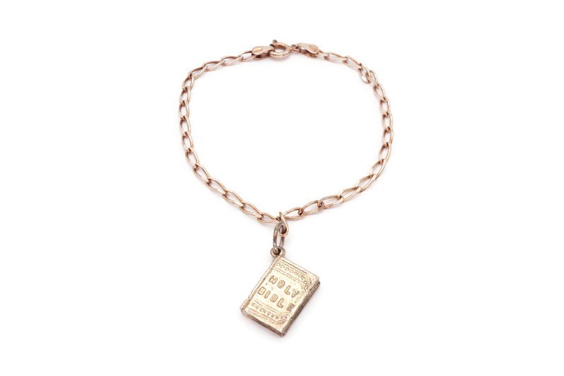 Vintage Sterling Silver 925 Bible Charm Bracelet 6.75″