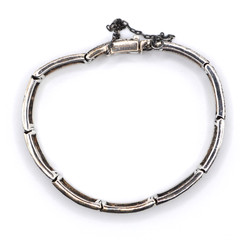 Vintage Sterling Silver Marcasite Panel Link Bracelet Art Deco 925 Womens FAS