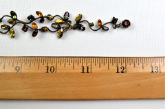 Vintage Necklace Festoon Style Necklace Beautiful Multicolored Rhinestones