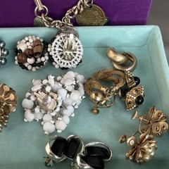 Japan, Germany Vintage Jewelry Lot, Earrings,Coin Bracelets
