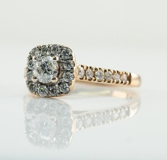 Natural Diamond Ring 14K Gold Engagement 1.00 ct