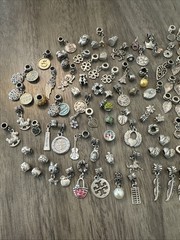 Huge Vintage/Modern Charms 110 Piece Lot Variety Sizes/Styles Unsigned