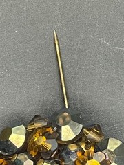 Vintage mid-century rhinestone cluster brooch, most likely 1950s–1960s.