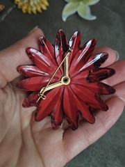 Vintage Brooch Pin Lot Of 10 Mixed Materials Unique