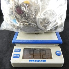 Vintage To Now ALL SILVER TONE Craft/Junk Jewelry Lot 4.12 Redesign DIY Create
