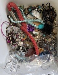 8.87 Lbs Bulk Craft Jewelry Lot Junk Repurpose Beads Wearable As Pictured As Is