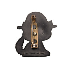 Hallmark Cards Halloween Black Cat Plastic Brooch Pin – 1.5 Inches Long