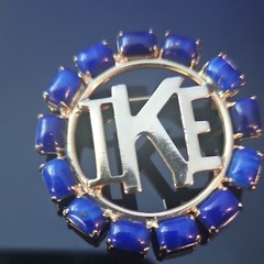 1950’s Eisenhower IKE president FANCY BROOCH jewelry pinback pin button ^