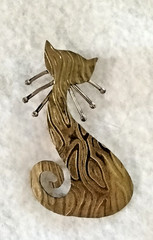 Handmade Brass Cat Brooch (171 – 2532)