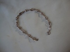 VINTAGE 1970-80s RETRO MOD 3D BEADS 7″ STERLING SILVER STAMPED LEX 925 BRACELET