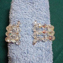 Aurora Borealis Crystal Matching Set VINTAGE necklace,earrings,brooch,bracelet