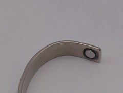 Sergio Lub Cuff Bracelet Hammered Silver Tone with Magnets Small 6.25 In