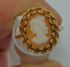 10KT ROSE GOLD CAMEO RING SIZE 6.75 ; 4.3 GRAMS FREE SHIPPING