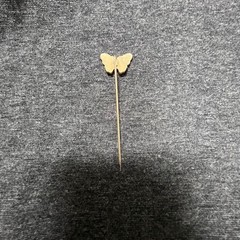 Art Nouveau or Art Deco influenced cloisonné or champlevé-style butterfly pin