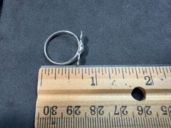 1.42g Vintage Sterling Silver 925 Winged Heart Ring Dainty Stackable Size 7 M