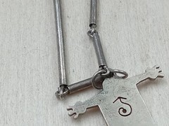 42″ artisan Silver CHARMS Necklace ONE OF A KIND HANDMADE ARTIST SIGNED