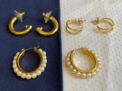 Vtg Earring Lot Jewelry Rama Liz Claiborne Monet Napier Enamel Rhinestone