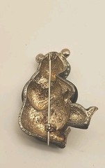 Vintage PANETTA Panda Brooch Enamel & Rhinestone Bear Signed Pin/Brooch Rare