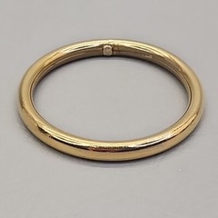 Vintage Grosse Bangle Bracelet Germany 1968 Glossy Gold Tone Rounded Classic 8″