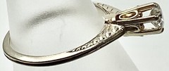 ART DECO 14K .34CT VINTAGE RETRO DIAMOND ENGAGEMENT RING (C325B)
