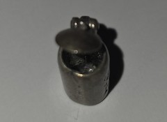 Vintage Sterling Silver 925 Charm Pendant Stein Crown HB Beer Tankard Lid Opens