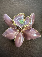 Joan Rivers Brooch Lot Garden Party Enamel Interchangeable Flower Bird Gold Tone