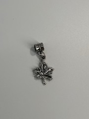 Vintage Maple Leaf Bracelet Charm Pendant Silver