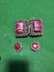 Vintage Bracelet And Clip On Earrings Set