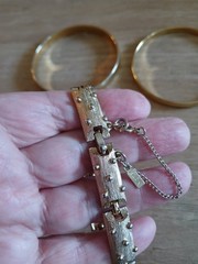 Lot 3 Vintage Bracelet MONET Gold Tone 7,5″