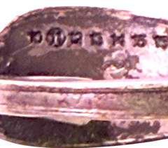 Distressed Metal Ring Wide Band Rustic Patina Unisex Size 6 (Approx)