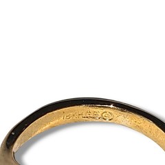 Vintage 18K HGE Light Blue CZ Halo Cocktail Ring Gold Tone Statement Size 8