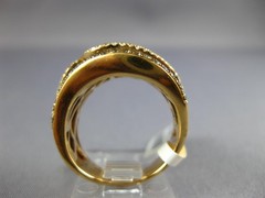 2.46CT WHITE & CHOCOLATE FANCY DIAMOND 18K ROSE GOLD MULTI ROW FILIGREE FUN RING