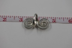 Double Spirals Turquoise Ring Sterling Silver