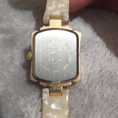 Vintage Donna Vivian Watch & Bracelet Set — 1980s Mother of Pearl Style Untested