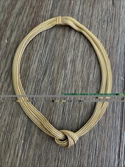 Vintage Grosse 1968 Germany Gold Tone Mesh Knot Necklace 16″