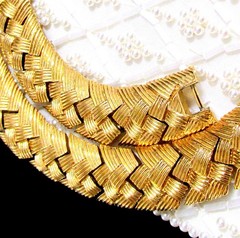 VTG NAPIER GP BRAIDED WOVEN CHAIN 16″ NECKLACE ELEGANT CLASSIC EXC