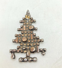 PROJECT PIECE Vintage Weiss Rhinestone Christmas Tree 6 Baguette Candles