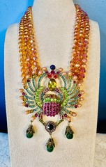 RARE & RETIRED! “NEW SCARAB IN TOWN” By Heidi Daus Egyptian Revival Style!