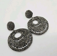 Kenneth Lane Seed Bead Earrings Dangle Pierced Beaded Chandelier Boho 3.5 in