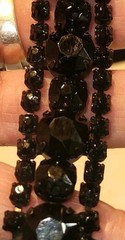 Vintage MCM Weiss Jet Black Rhinestone 7.5″ Bracelet – Statement Stunning